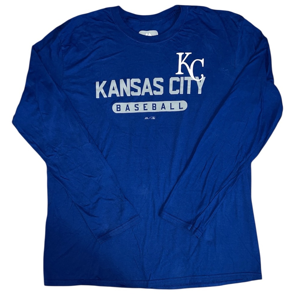 Kansas City Royals Blue Long Sleeve Shirt Size XL